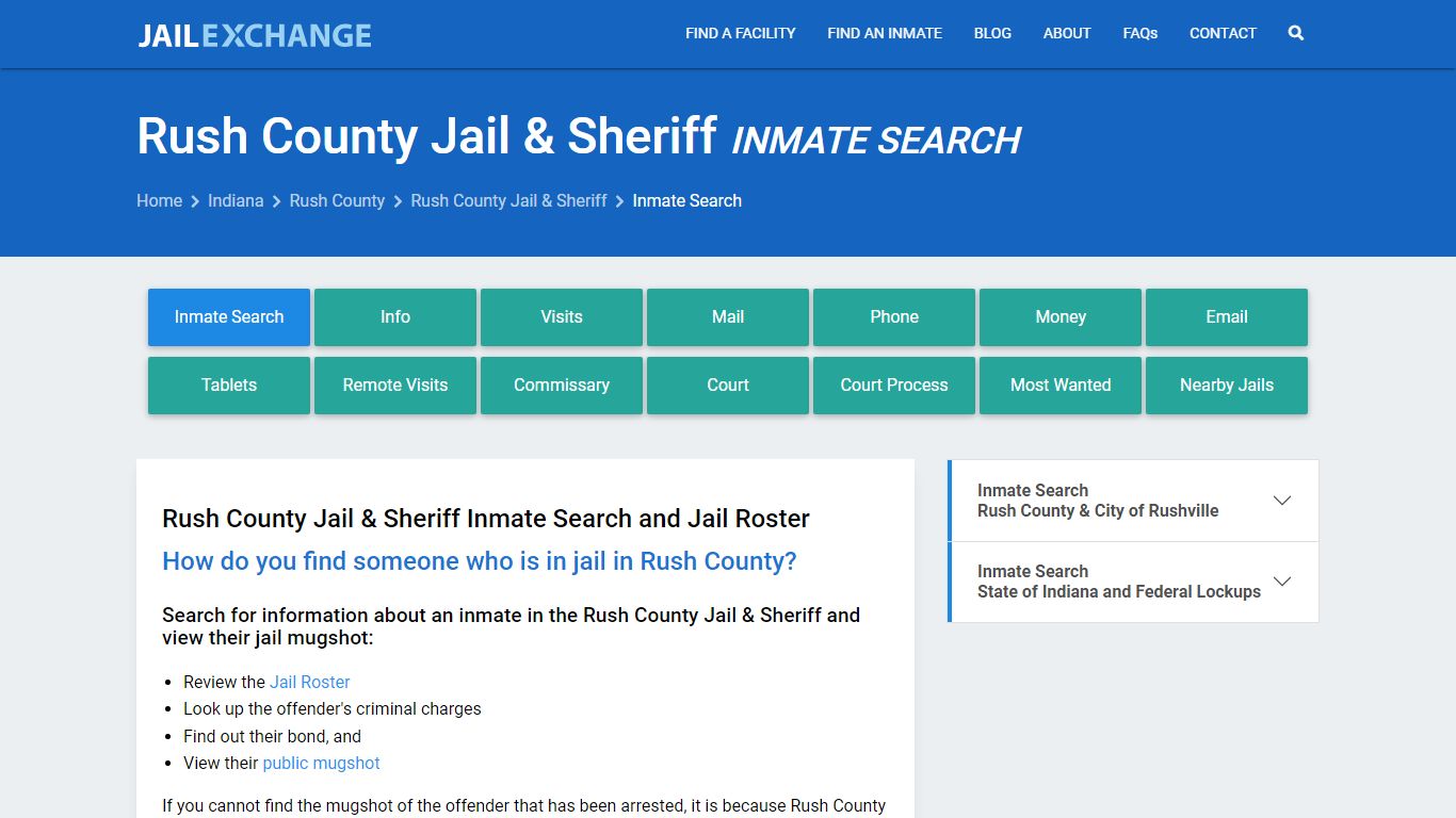 Inmate Search: Roster & Mugshots - Rush County Jail & Sheriff, IN